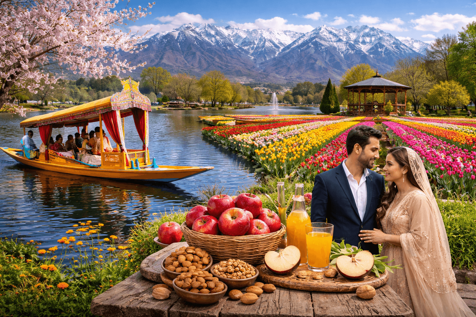 🌸 Kashmir Flowering Season & 🍎 Apple Harvest Season – Complete Travel Guide for Kerala Travelers